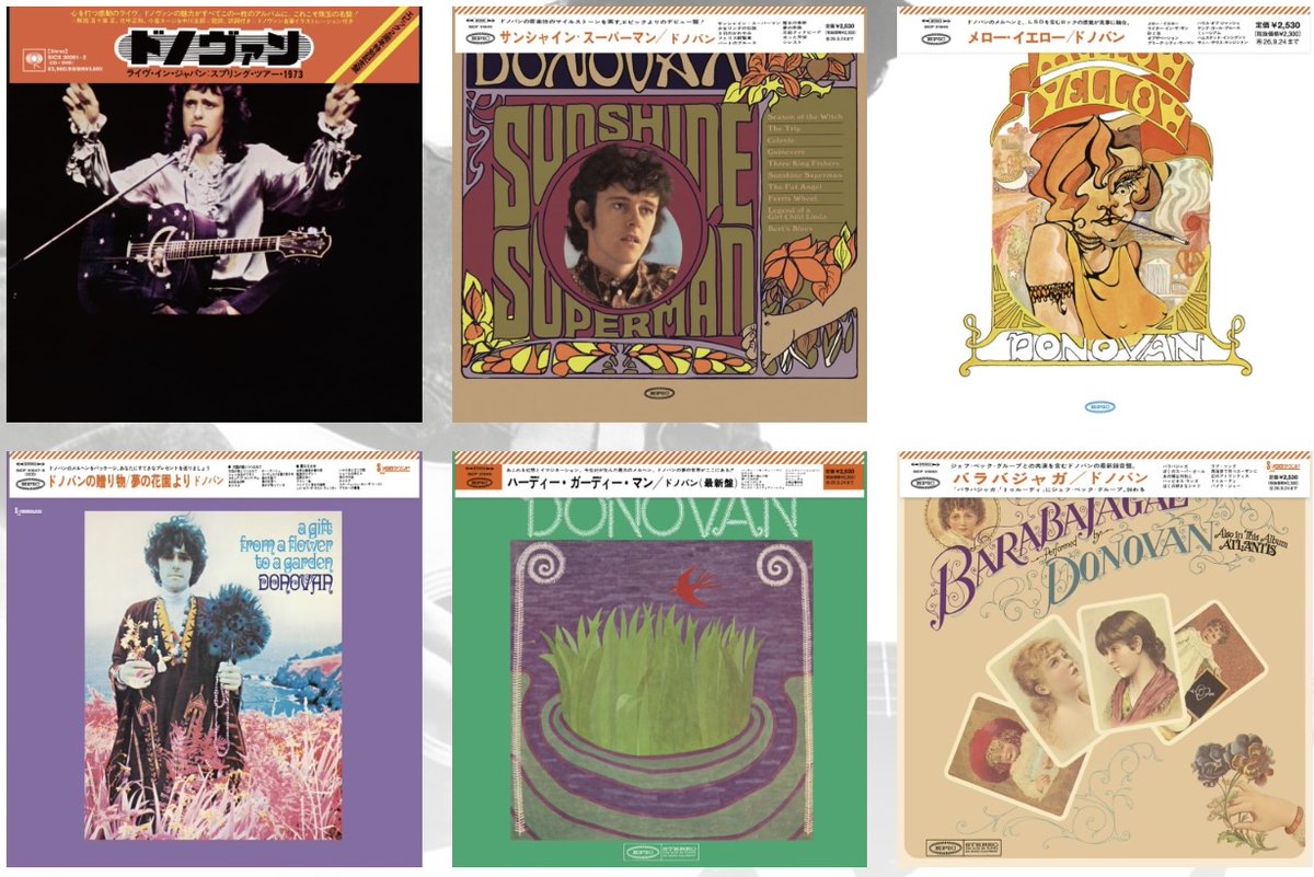 PiedPiperHouse's tweet image. #AvailableNow #Donovan #ドノヴァン
デビュー60周年㊗️生誕80年記念紙ジャケット・コレクション！
『ライヴ・イン・ジャパン：スプリング・ツアー1973』（日本初CD化）を含む全6タイトルが最新リマスター復刻！
@donovanofficial