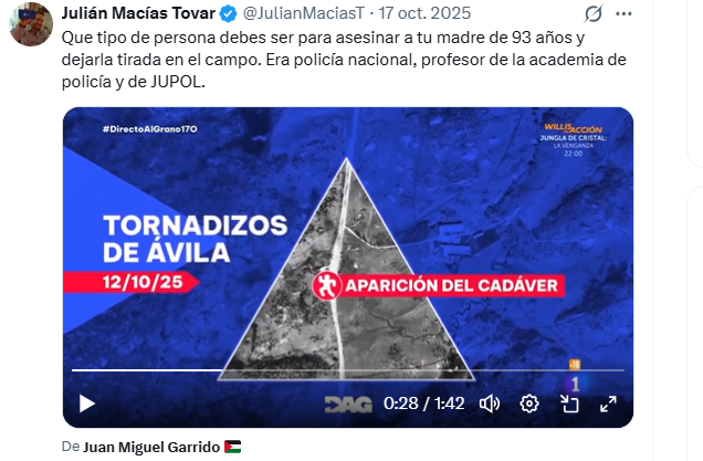 POLITICA | #FCSE Julián <a href="/JulianMaciasT/">Julián Macías Tovar</a>, ¿Si es una persona migrante es una persona delincuente?

Estoy hasta los cojones de q en la izquierda se haga lo mismo que en la derecha pero con policias nacionales y guardias civiles.

"policia nacional, profesor academia policia, jupol"