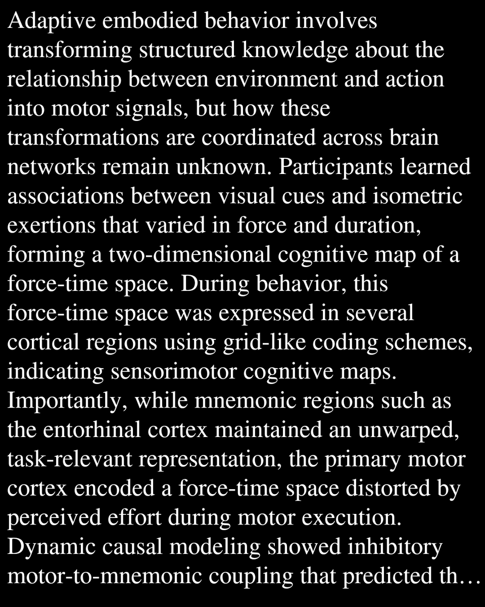 PBTQ's tweet photo. Transformations of cognitive maps for sensorimotor control

Lee, J. L., Wang, Y., Casamento-Moran, A., Ugorji, K., Jarquin, J., McNamee, D. C., Chib, V. S.
https://t.co/MM1mmeiCJ6 https://t.co/djFGmOSDXK