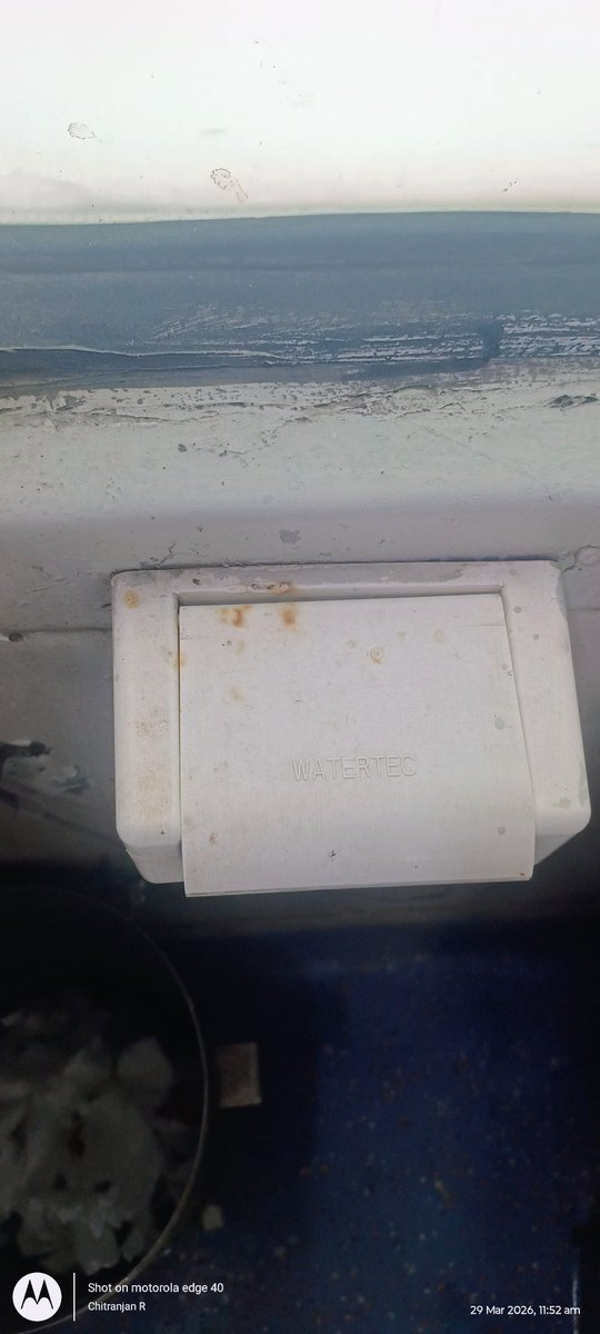 chitranjan7915's tweet photo. Urgent Attention Required

Traveling in Train No. 12295 Sanghmitra Express (SMVT → DNR), Coach A2, Seats 19 &amp; 20.
We are facing extremely poor conditions in 2AC:
-Washrooms are dirty &amp; unusable
-Flush not working
-Basin not cleaned
-Dustbins not managed
@RailMinIndia https://t.co/8ATaamqaQJ