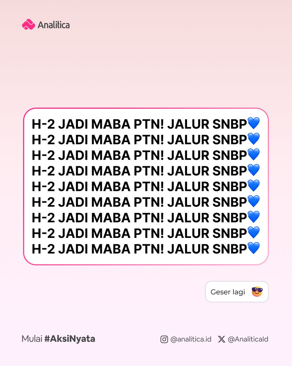 Analitica - Bantu Lolos Seleksi tweet media