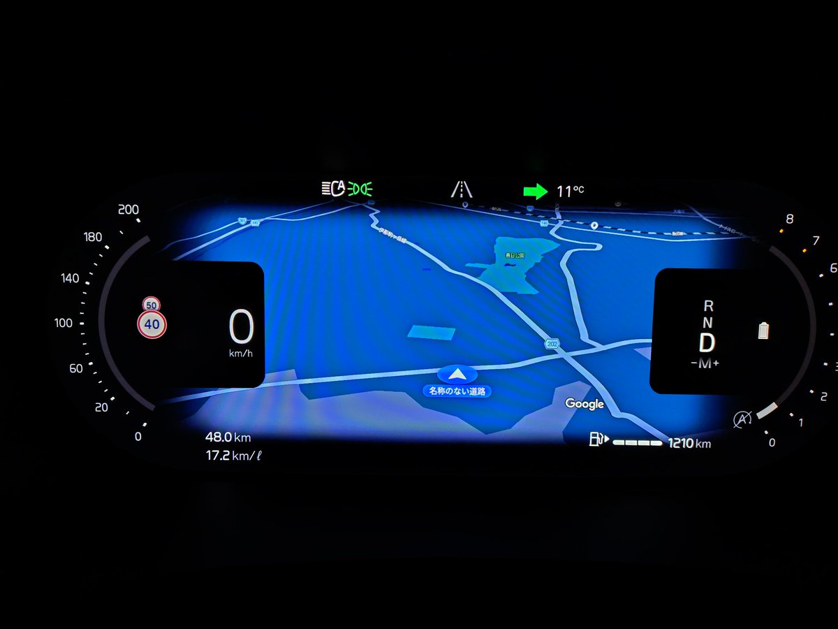 メーターのGoogleマップも航空写真にしてほしい