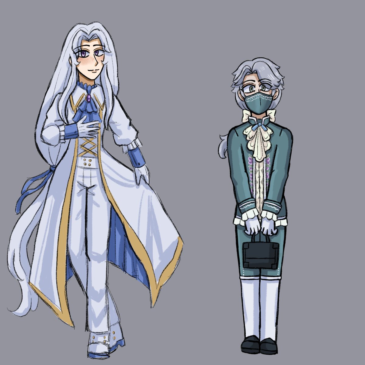AU designs I made for a rp.
Frederick, Hastur, Bi'an and Aesop. (Aesop was just excuse to draw music master)
#identityv