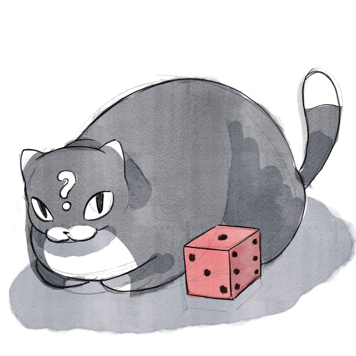 I love drawing these fatass cats