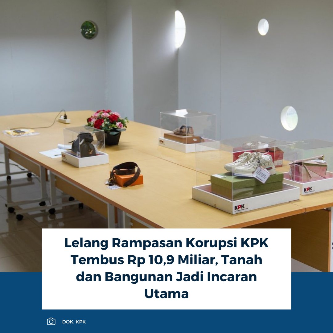 kompascom's tweet photo. KPK meraup Rp10,9 miliar dari lelang barang rampasan korupsi Maret 2026, dengan tanah dan bangunan paling diminati. Partisipasi lebih dari 350 penawar membuat lelang berlangsung kompetitif.
Baca selengkapnya: https://t.co/j8DAG2Cpts
~RK #KPK #miliar #lelang https://t.co/5typOMSxkq