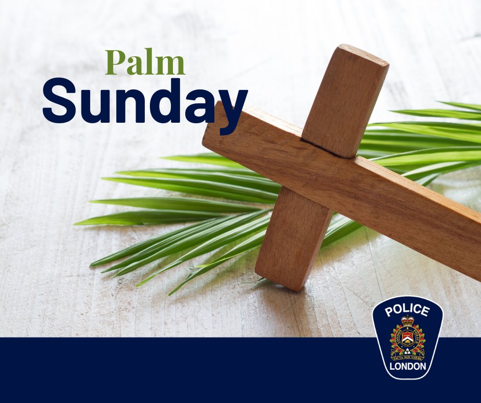 lpsmediaoffice's tweet image. Happy Palm Sunday from the London Police Service. 🌿  It is a meaningful day for many, marking a period of reflection, hope, and the beginning of Holy Week. We acknowledge its significance to those in our community who observe and we're wishing peace to all who celebrate. #LdnOnt
