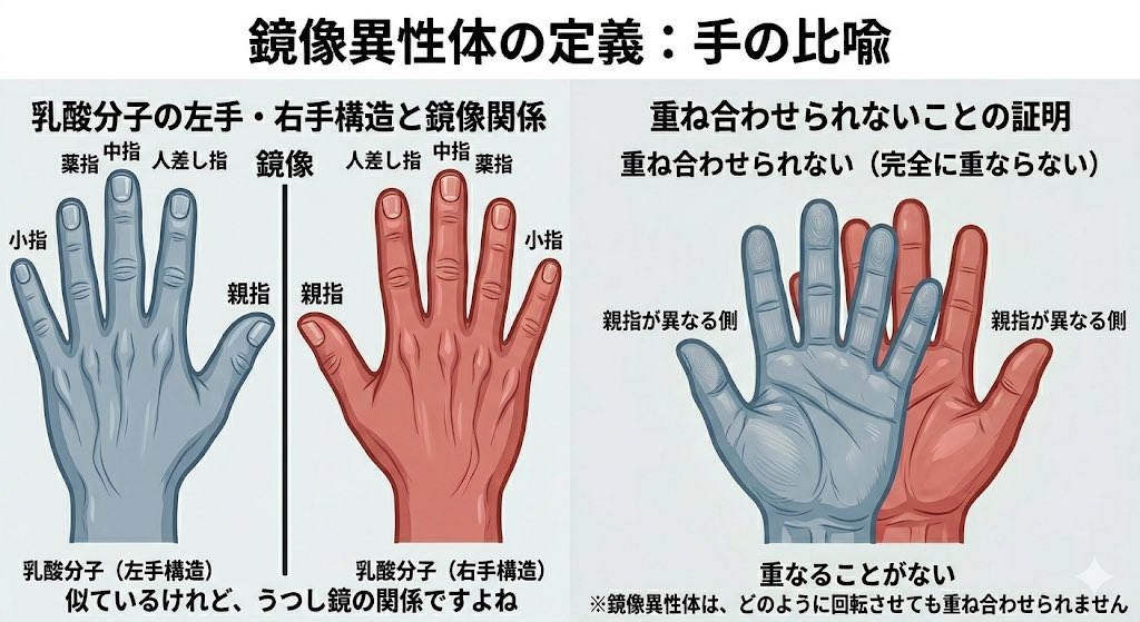 yarimizu_hc's tweet photo. フォロワーさんから

コラーゲン合成の肌育製剤である
「レニスナやスカルトラ（ポリ乳酸製剤）のしこりリスクが心配」という声をいただいたので、

今日と明日の2回に分けて、
基礎医学レベルから解説します。

なぜリスクが違うのか。
それを理解するには、
少しだけ「化学」の話が必要です。

キーワードは

【鏡像異性体（きょうぞういせいたい）】。

（難しくないので安心してください↓）

#本日のひとこと美容学
#レニスナ #ジュベルック #スカルトラ #肌育 #しこり