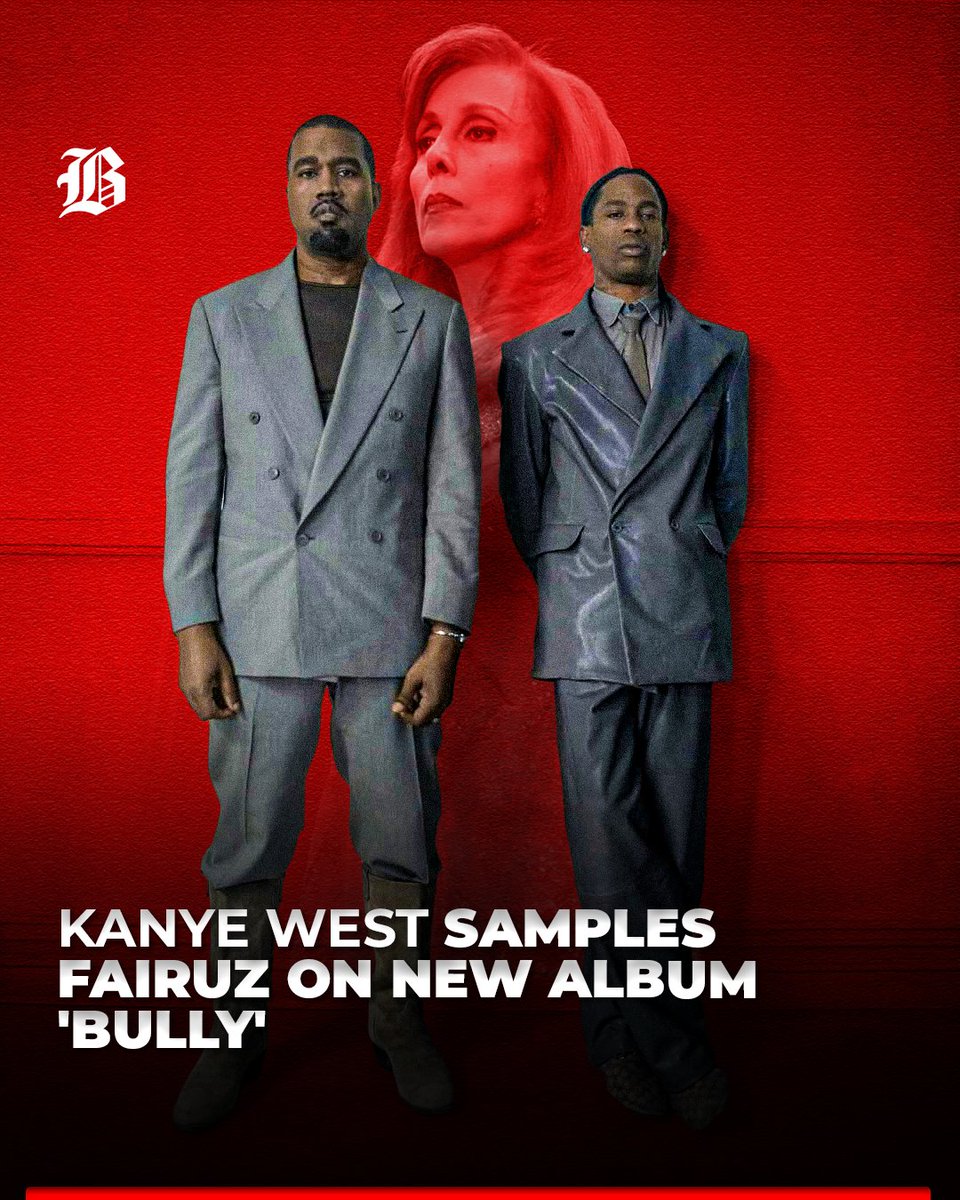 BarlamanToday's tweet image. Kanye West, known as Ye, released his 12th studio album "Bully" on Friday featuring a track that samples Lebanese singer and Arabic music icon Fairuz.

#KanyeWest #Fairuz #Bully