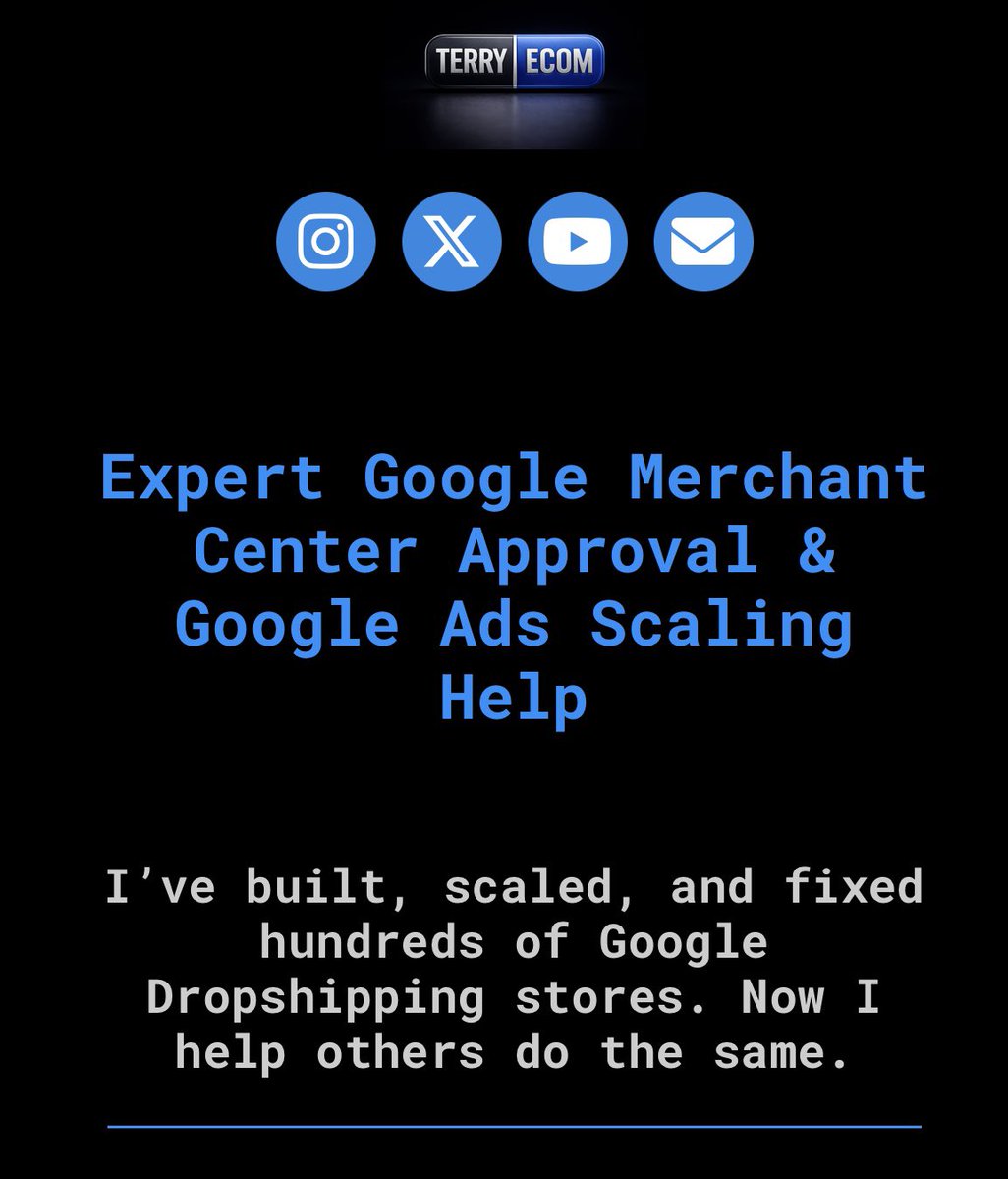 Terry Ecom | Google Merchant Center | Google Ads tweet media