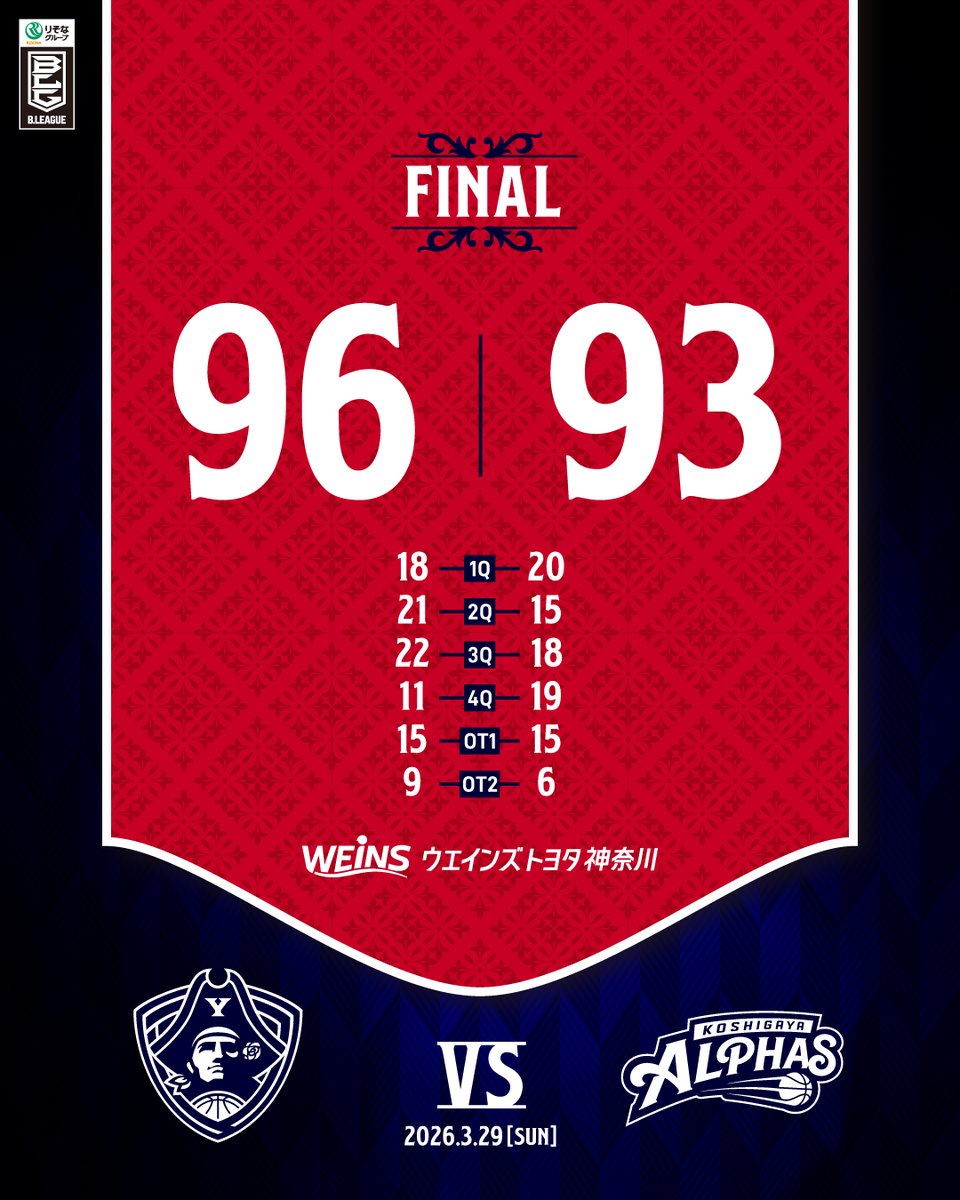 横浜ビー・コルセアーズ tweet media