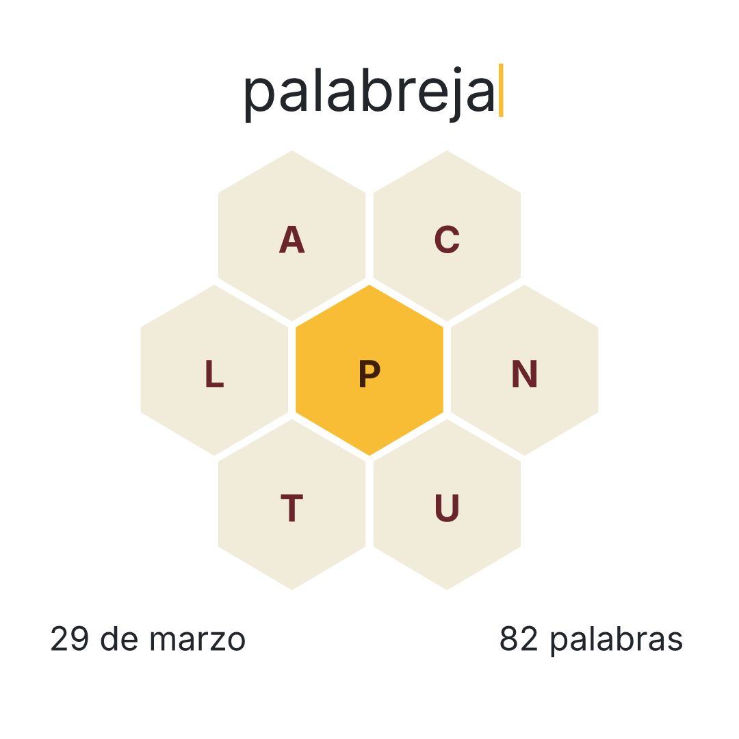 lapalabreja's tweet image. ¡Buenos días, Palabrejeros! ☀️ Hoy, domingo, 29 de marzo, tenemos un nuevo #Palabreja con 82 palabras esperándoos. ¿Seréis capaces de encontrarlas todas? 🤔 Pon a prueba tu mente y juega ya en palabreja.com. ¡A por el reto! #juegodepalabras #palabradeldía