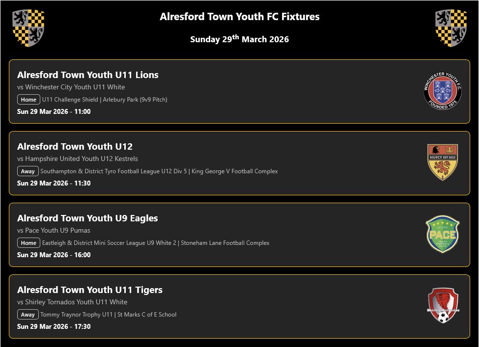 Alresford Town Youth FC tweet media
