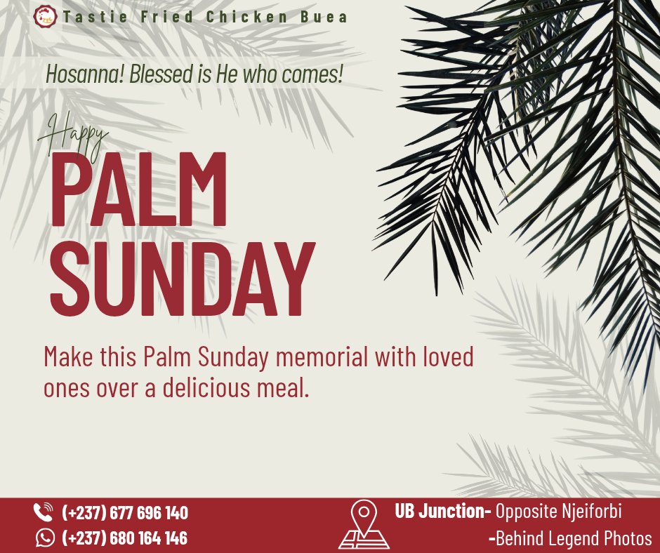TFCBuea's tweet photo. Happy Palm Sunday 

#palmsunday https://t.co/wdrWFaCr7j