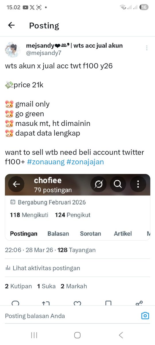 mejsandy❤︎ꔛ❜ | wts acc jual akun tweet media