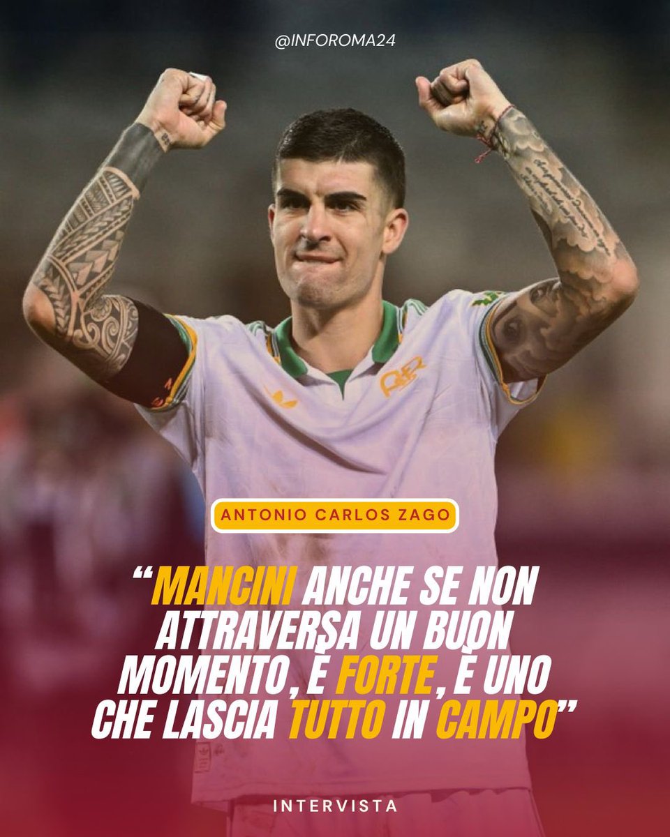 inforoma24's tweet image. 🟡🔴 Antonio Carlos #Zago, presente al raduno di #SerieA Operazione Nostalgia, ai microfoni ha parlato della corsa della #ASRoma alla #UCL.

🗣️ Elogi anche per Gianluca #Mancini, definito un giocatore forte e sempre pronto a dare tutto in campo.

📲 @tvdellosport @quigioconews