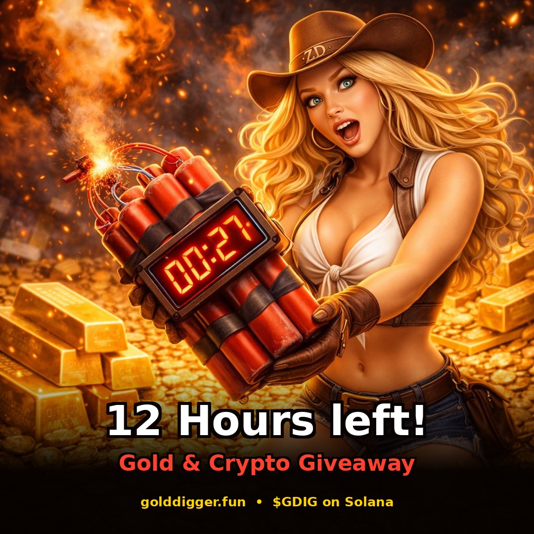 gdig344165's tweet photo. ⚡ DRAW TODAY — 12 HOURS!

Draw #25 — Gold &amp; Crypto Giveaway!

✅ Hold $GDIG
✅ Registered at https://t.co/tLVMoXoe1s?
✅ You're in the draw!

Not registered yet? Do it NOW — it's free!

https://t.co/tLVMoXoe1s

#GDIG #Solana #Crypto #Giveaway https://t.co/yqZ9OmfSG8
