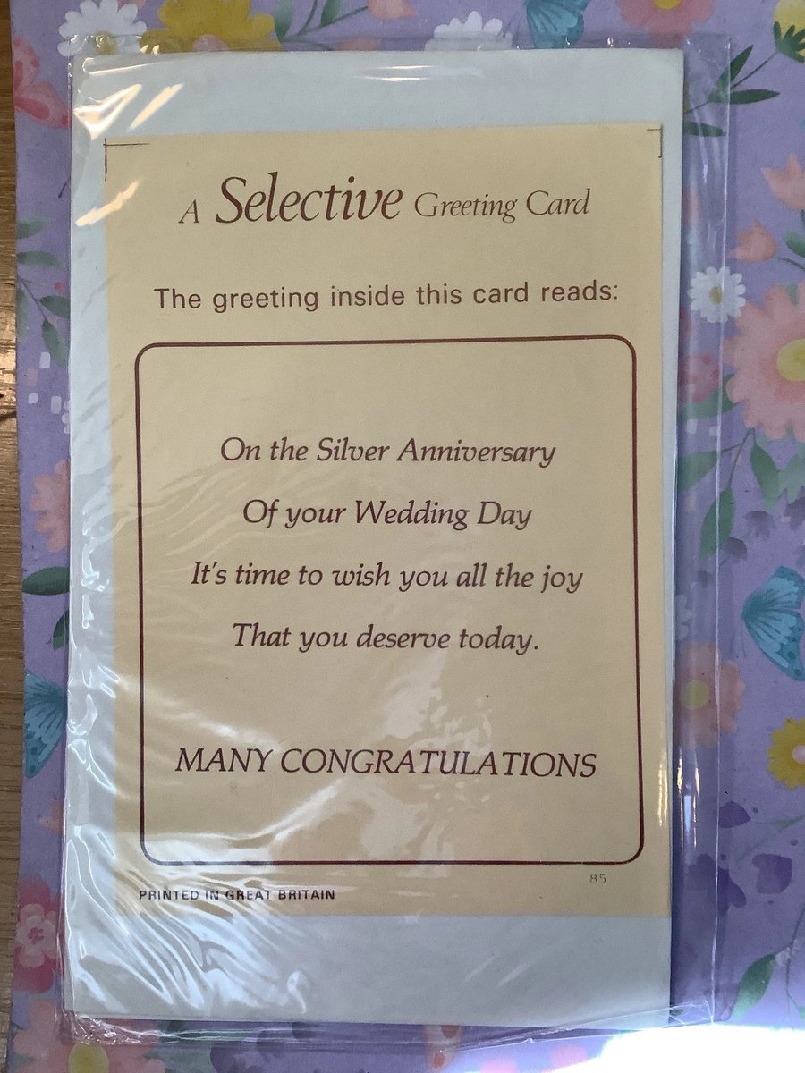 WatsonsVintage's tweet photo. Vintage Silver Anniversary Card – 1970s Champagne Bottle Design A great option if you prefer to buy a more traditional style card. https://t.co/1sJr5neeNQ via @Etsy #VintageCards #AnniversaryCards #SilverAnniversary #25thAnniversary #TraditionalCards #GreetingsCards https://t.co/Bku5CPJI4Y