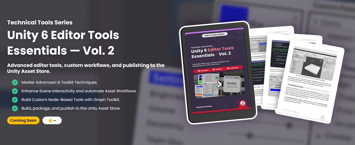 jettelly's tweet image. Great news! 👏 The free sample for "Unity 6 Editor Tools Essentials – Vol 2" is now available. 

Interested? Get it here: jettelly.com/store/unity-ed…

#gamedev #unity3d