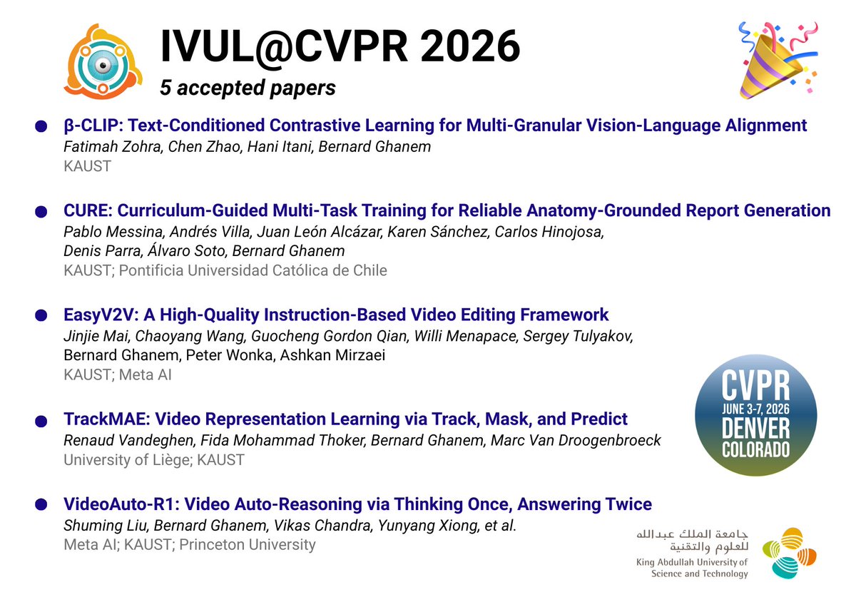 KAUST Computer Vision Lab (IVUL) tweet media