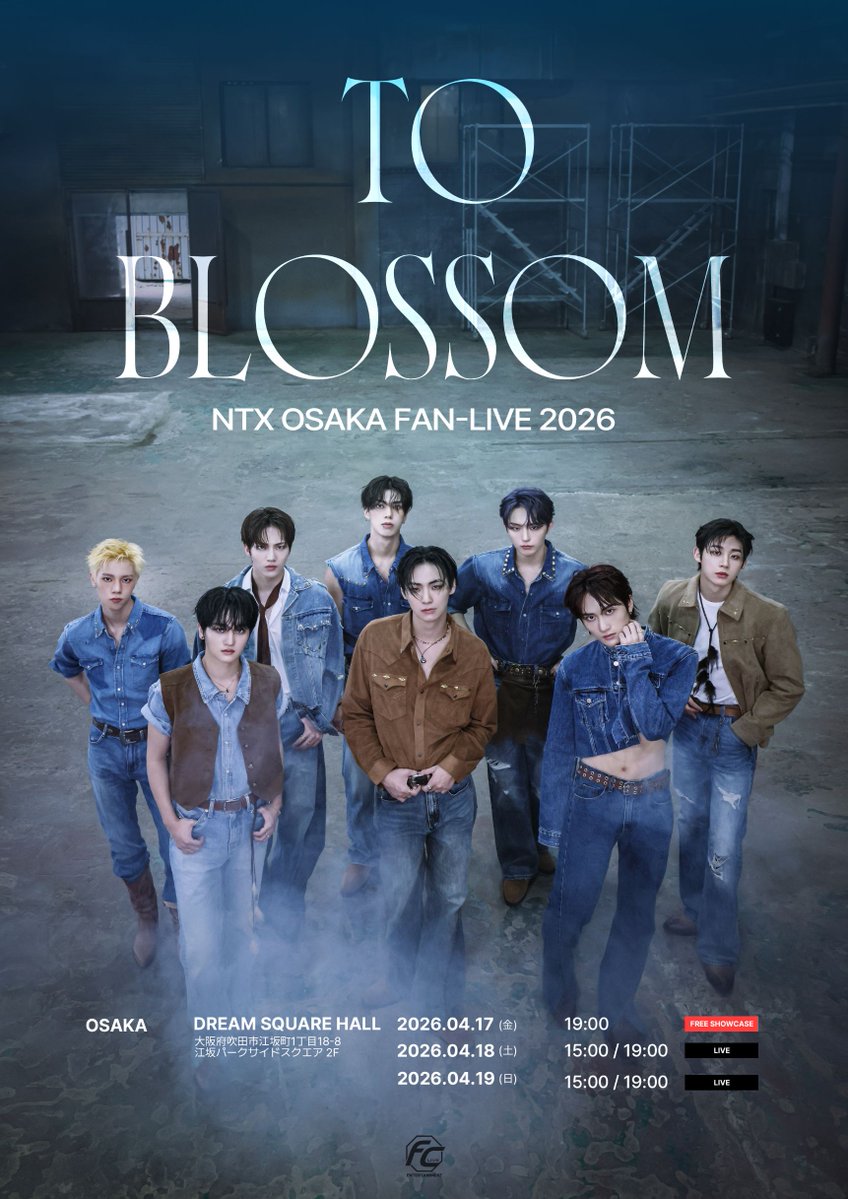 ／
#NTX OSAKA FAN-LIVE 2026
𝑻𝑶 𝑩𝑳𝑶𝑺𝑺𝑶𝑴 開催まであと17日📢
＼

-FREE SHOWCASE
🗓4月17日(金) 19:00

-LIVE
🗓4月18日(土),19日(日) 15:00/19:00

📍大阪：DREAM SQUARE HALL

チケット予約＆イベント詳細
🔗 ti-ma.jp/shop/event.php…

#엔티엑스 #エヌティーエックス