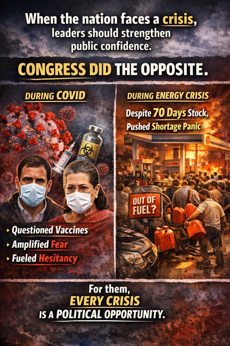 IamVishnu_Singh's tweet image. For Congress

Every crisis is a political opportunity!!
#shameless to the core!