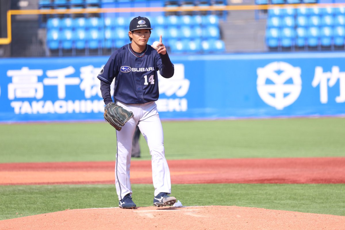 akr89__'s tweet photo. 3/29 SUBARU vs KEIO
松永くん、お元気そうでなにより！！
SUBARUでも１４つけてるの見れて嬉しいな〜🥹✨✨
先発で4回無安打！ナイスピッチング！！
これからも頑張れ〜✊ https://t.co/rvWvL0bSTr