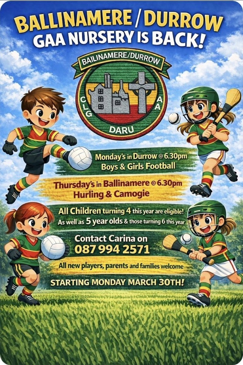 Ballinamere/Durrow GAA, LGFA & Camogie tweet media