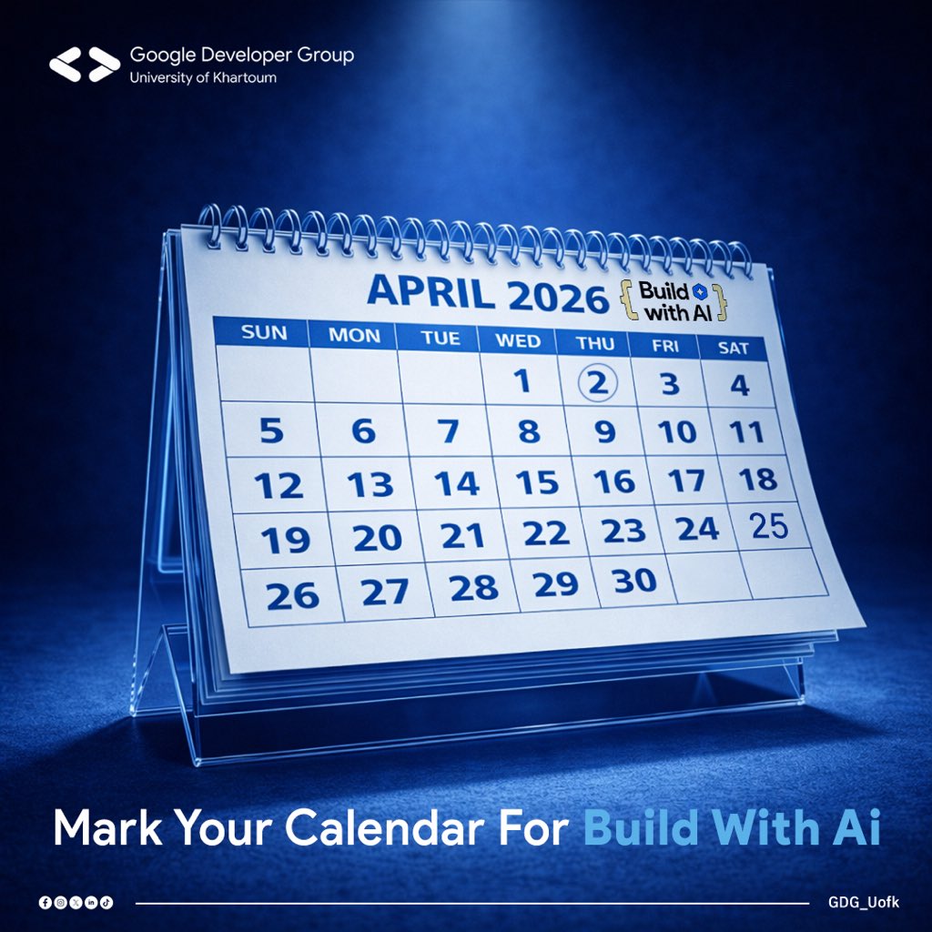 معسكر Generative Ai بانتظارك!  

ضربة البداية حتكون بتاريخ 2 أبريل، فسارع بالتسجيل واضمن مقعدك في عالم الذكاء الاصطناعي والمستقبل!  

رابط التسجيل:

docs.google.com/forms/d/e/1FAI…

#GDG_UofK
#GDGOnCampus
#BuildWithAI
#Gemini
#GoogleCloud