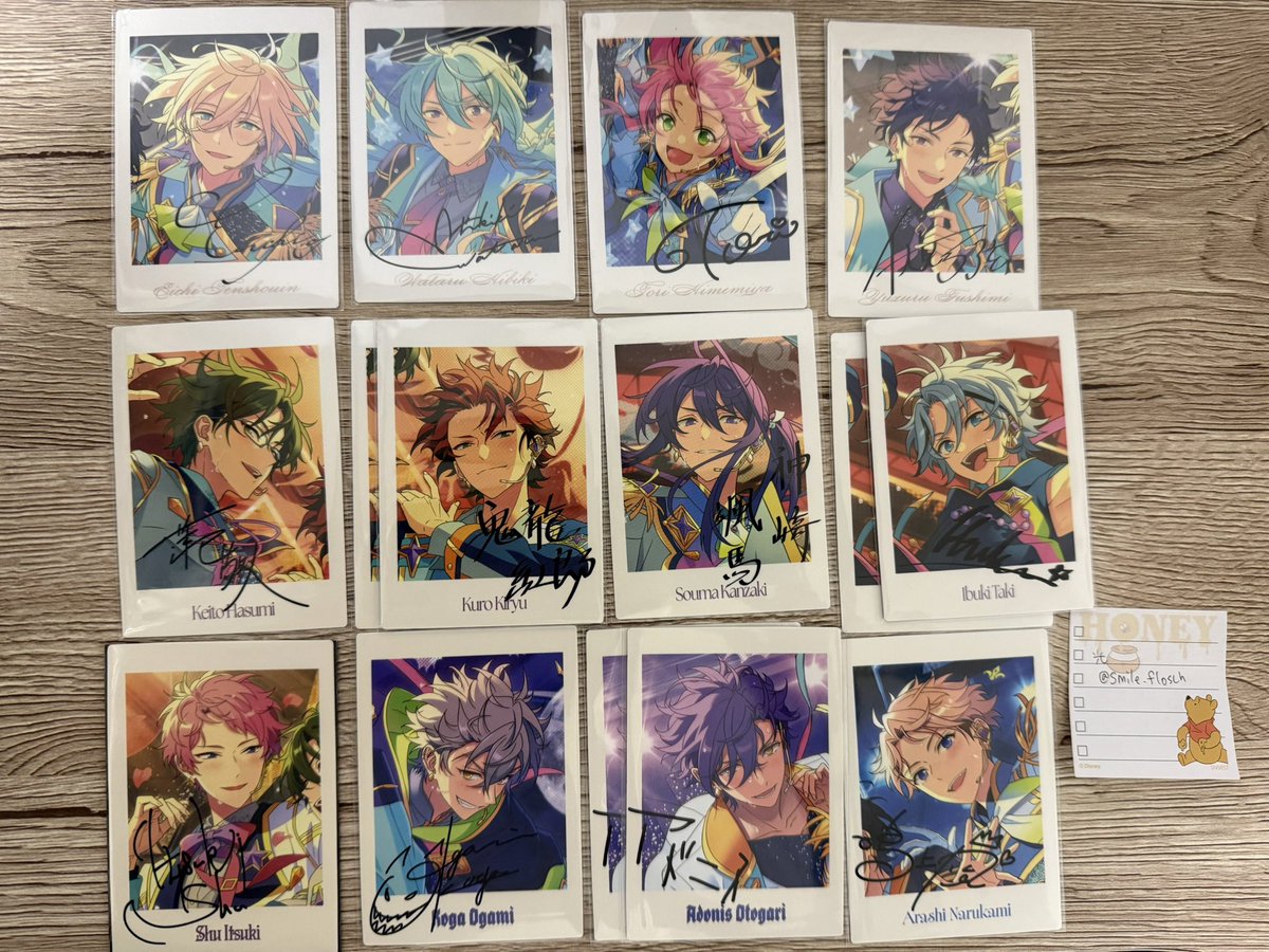 smile_flosch's tweet photo. 【交換】あんスタ 10周年 ぱしゃっつ

譲→英智、渉、桃李、弓弦、敬人、紅郎、颯馬、維吹、宗、晃牙、アドニス、嵐、ひなた、ゆうた、斑、凪砂、巽、藍良、マヨイ、HiMERU、ユメ

求→夏目2>宙、奏汰、なずな、司

条件はリプに続きます。 https://t.co/OXaoxpo0B8