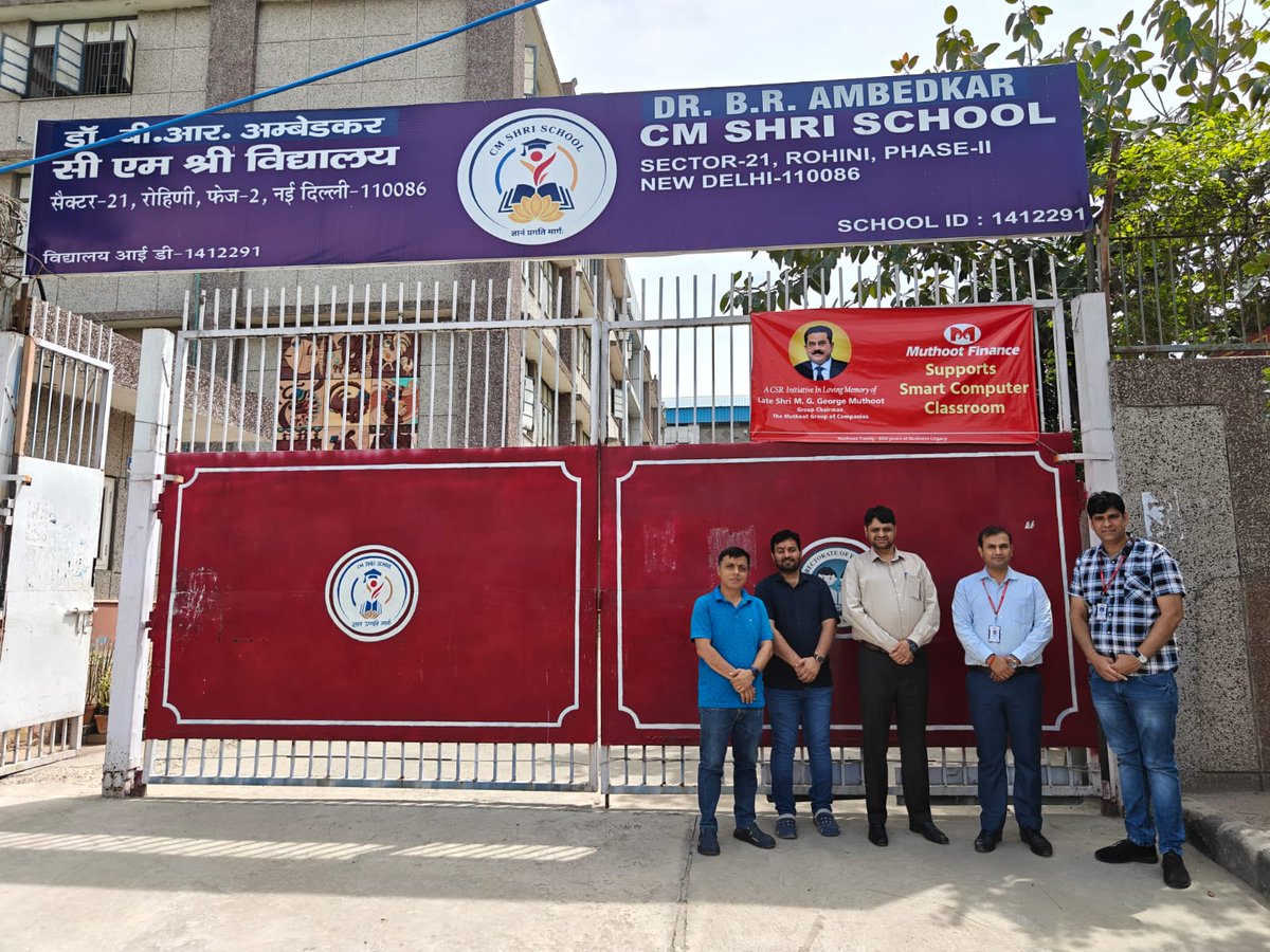BaliRam14150546's tweet image. Establishing a Computer Lab Empowering Education through Technology
CM SHRI SCHOOL SEC.21 ROHINI 1412291
is thrilled to announce the establishment of a state-of-the-art computer lab in the school courtesy of the Muthoot finance generous donation through the Vidyanjali initiative.