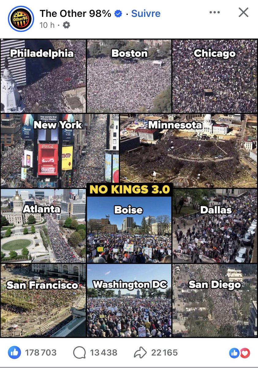 PierreAucaigne's tweet photo. Enfin!!!!…. #trump #nokings https://t.co/CXv8g1Jnog