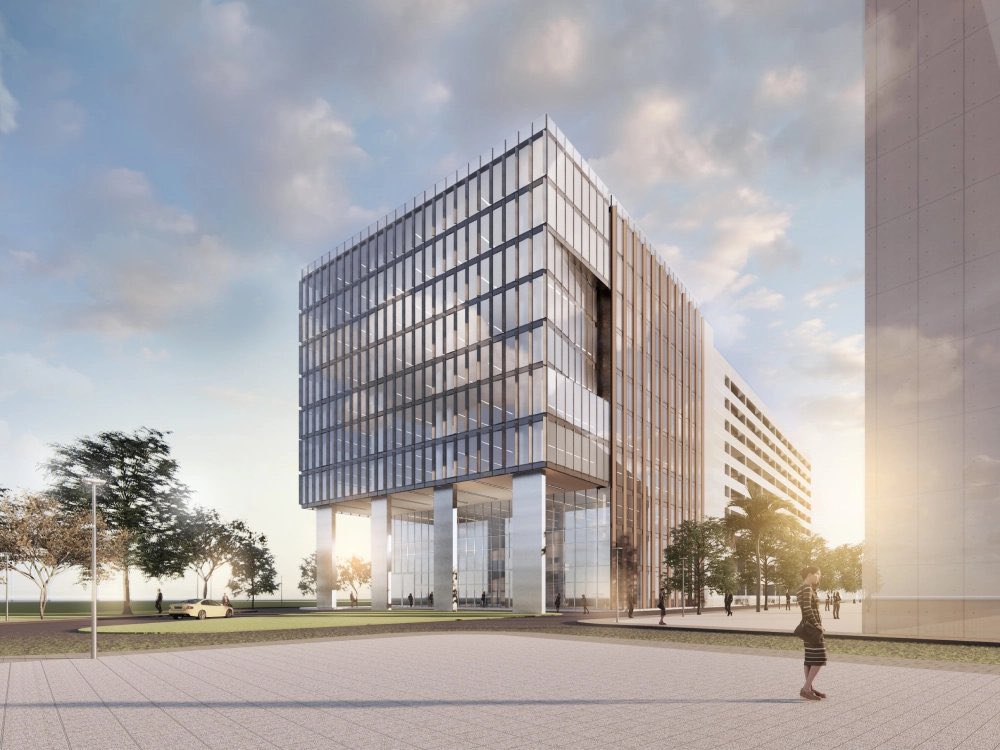 UpdatesChennai's tweet image. Renders of for RMZ One Paramount on MTP Road . The 3 Million Sq.ft of office space will employ ~29,000 people &amp;amp; will have dedicated 100,000 Sq.ft for social experience. Opening in 2028. Works in full swing...#Chennai #Projects 🏗️🌇