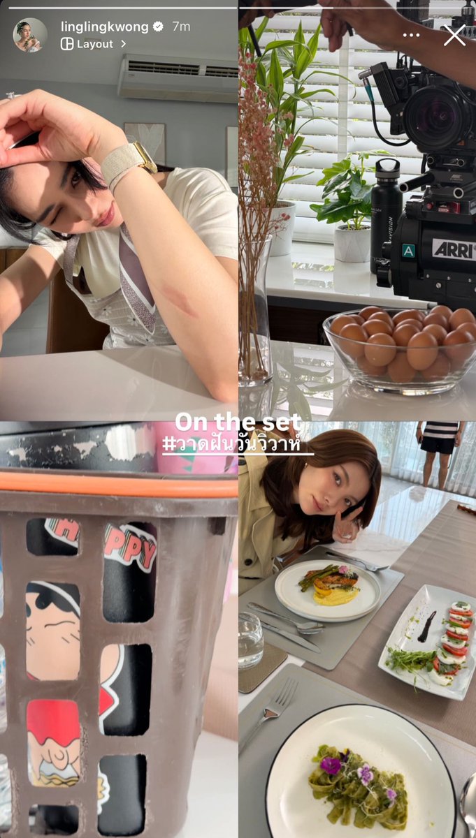 ling posting orm and her on set today they’re so adorable 😭