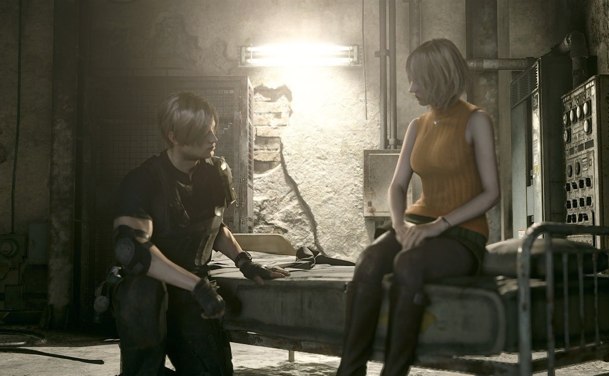 csayric's tweet photo. The only woman in front of whom Leon stood on one knee.

#REBHFun #ResidentEvil4Remake #ResidentEvilRequiem #LeonKennedy #AshleyGraham #Eagleone #Ashleon #Leshley https://t.co/2Y27zFf7sO
