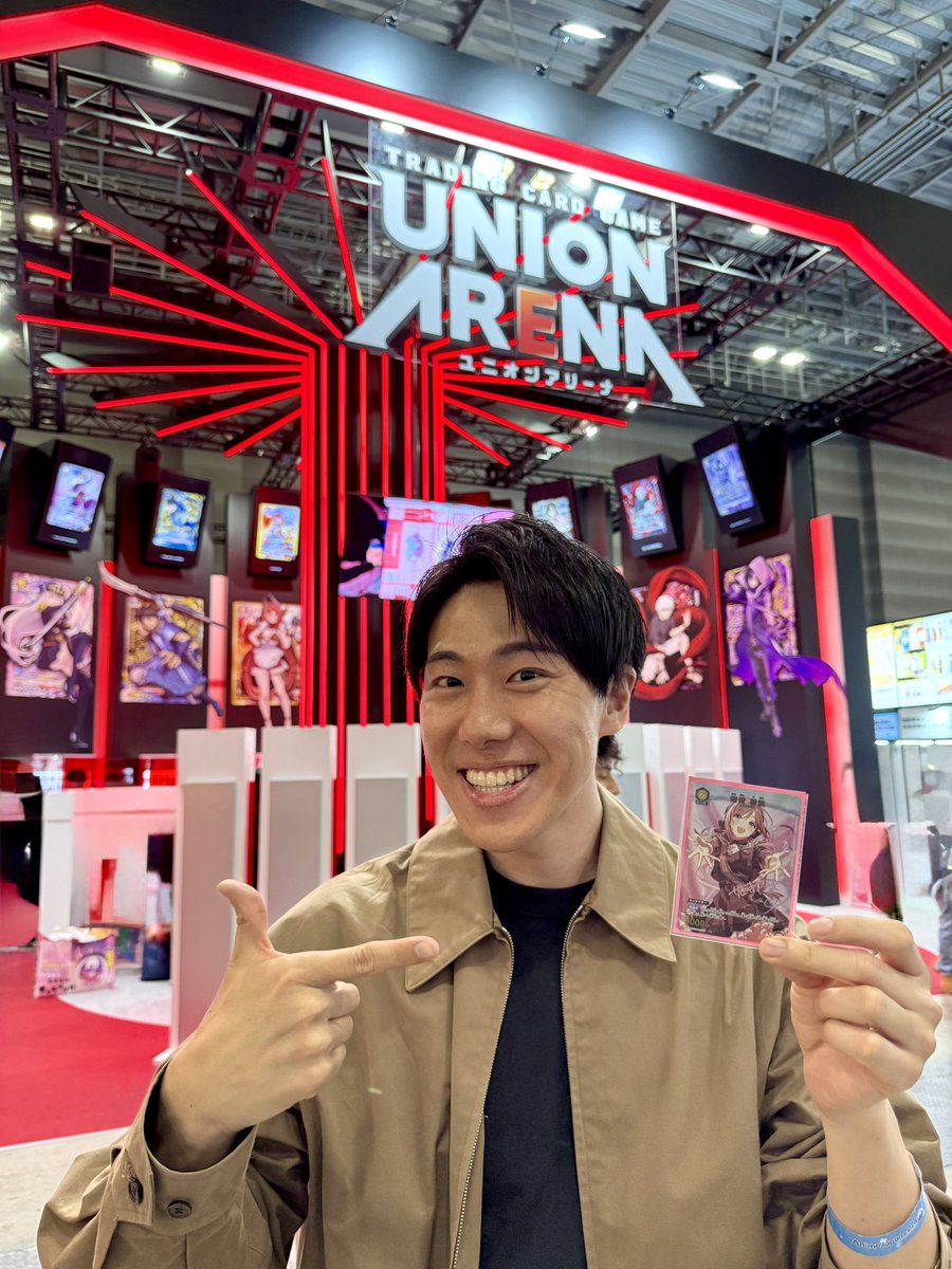 dantaros's tweet photo. AnimeJapanに行ってきました！
ユニオンアリーナブースの存在感が凄くて圧倒されました‼️
思い出に浸りつつ今後発売される作品に期待感も抱けてさいっこうの空間でした！
ユニアリやりたくなったよ！！！

#AJ2026 
#ユニアリ https://t.co/NUBMyweicn