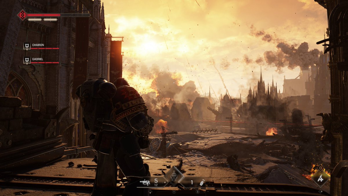 MarcoCHardware's tweet photo. Sto giocando in questi giorni a #Warhammer Space Marines.
È un gioco mostruoso, per gli amanti di Gears of War è un must, se non l'avete ancora fatto, ve lo consiglio.
La sensazione di trovarsi di fronte ad una guerra globale è ancora più forte, grazie agli ambienti maestosi! https://t.co/wMh204OtRm