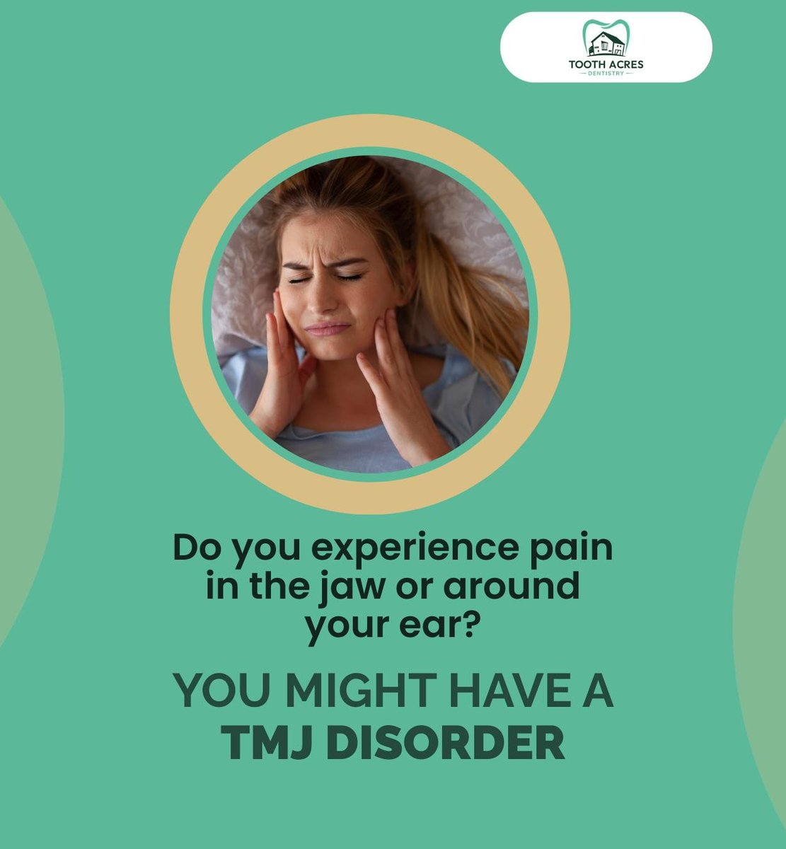 ToothAcresDent's tweet photo. TMJ disorders can cause symptoms like jaw pain, tenderness, headaches, difficulty chewing, and even locking of the jaw. We offer custom, non-invasive solutions to relieve your discomfort.
.
.
.
https://t.co/pBKaMD6zSg
.
.
.
#tmj #tmjdisorder #ToothAcresDentistry #FortWayne #IN https://t.co/VMoWNRhbqX