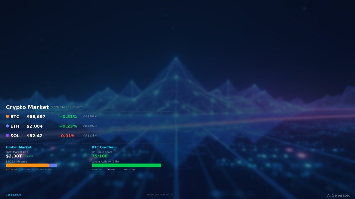 SevenCodeToken's tweet photo. Track whale movements &amp; unlock premium insights with SCT! https://t.co/NsD9aadVSj analyzes crypto in real-time.
Join our First 100 Members event for 500 SCT!
AI 실시간 분석
#Crypto #DeFi #AI #7code #SCT https://t.co/CJgtUsS0ub