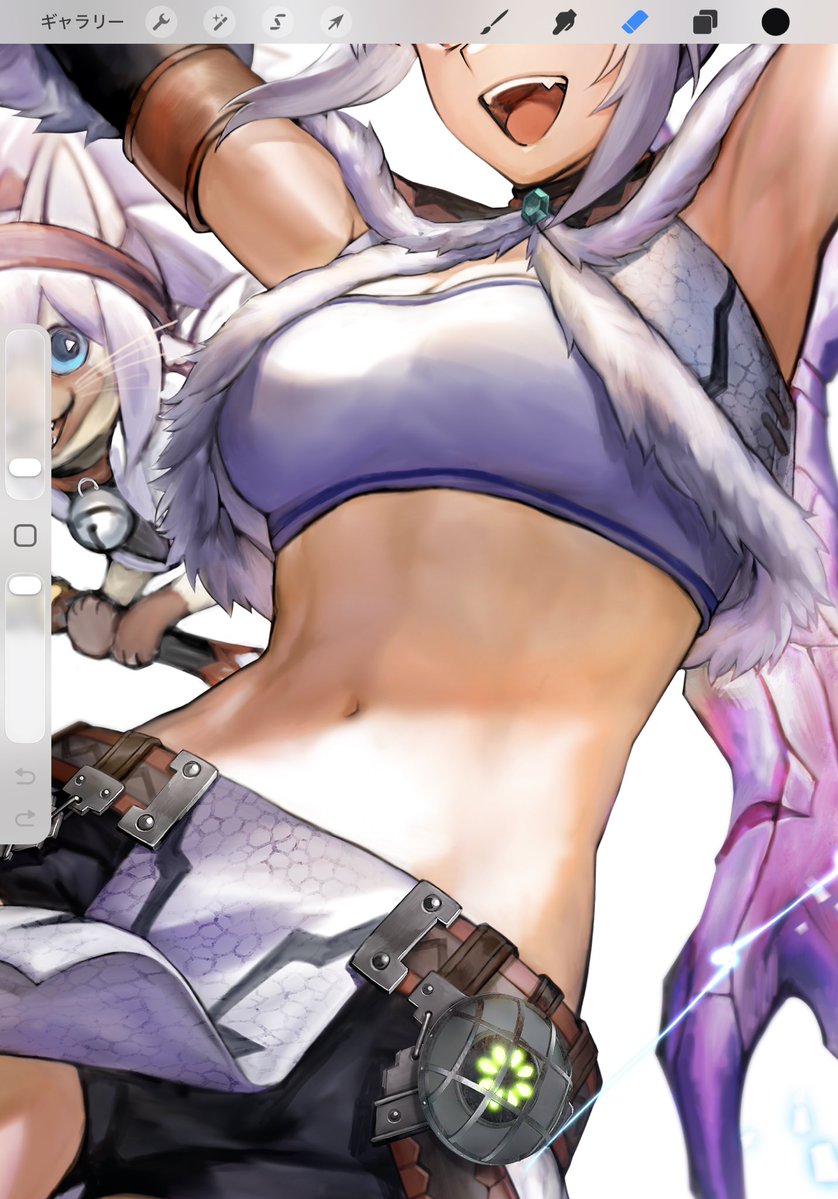 金属の質感とお腹ァ！！ #私の絵の圧倒的なこだわり