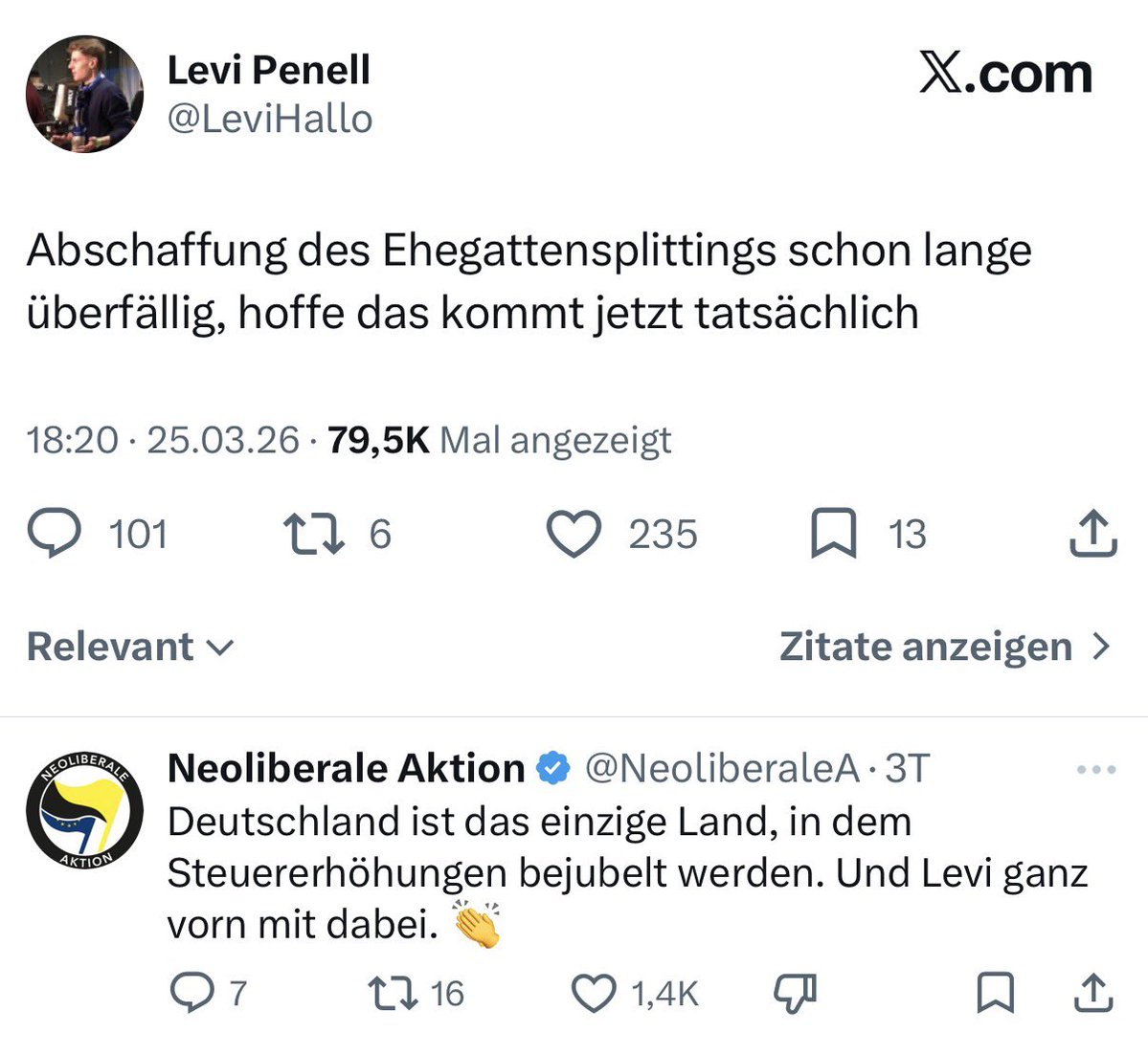 Neoliberale Aktion tweet media