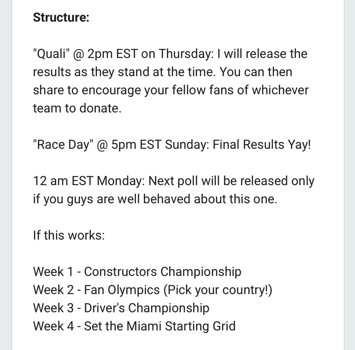F1 for MSF tweet media