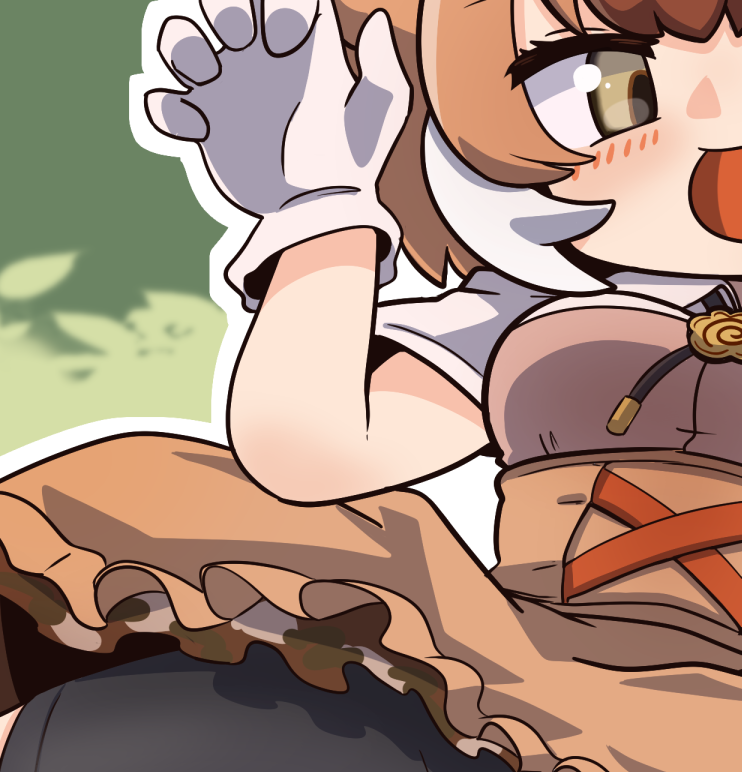 ドール(けものフレンズ) 「こちらのドルスパ合同に参加しております。 よろしくお願いいたしますー!」|足ひれのイラスト