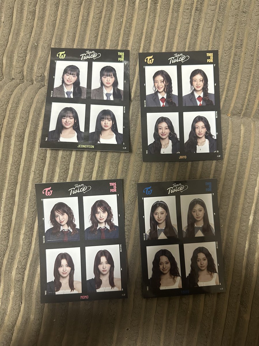 TWICE 証明写真ステッカー 交換

譲：モモ、ツウィ、ジヒョ、ジョンヨン

求：ダヒョン＞ミナ、サナ

郵送交換📮できる方お願いします🙏🏻
お気軽にお声かけください🙇🏻‍♀️

 #TWICE
 #TWICE交換