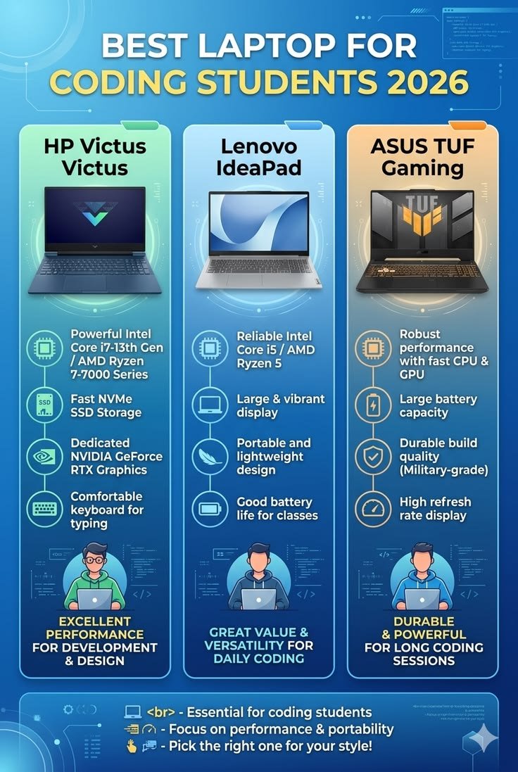 Best laptop for coding students (2026)
