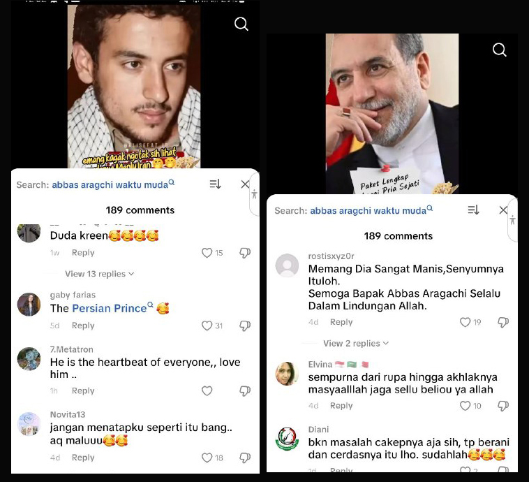 Hiburan di Tengah Ketegangan Geopolitik

Di tengah situasi kawasan yang makin tegang, saling kirim rudal, ultimatum diplomatik, ancaman perang regional, dan risiko konflik besar… Menteri Luar Negeri Iran, Abbas Araghchi, justru sedang meledak di TikTok.

Tapi bukan karena