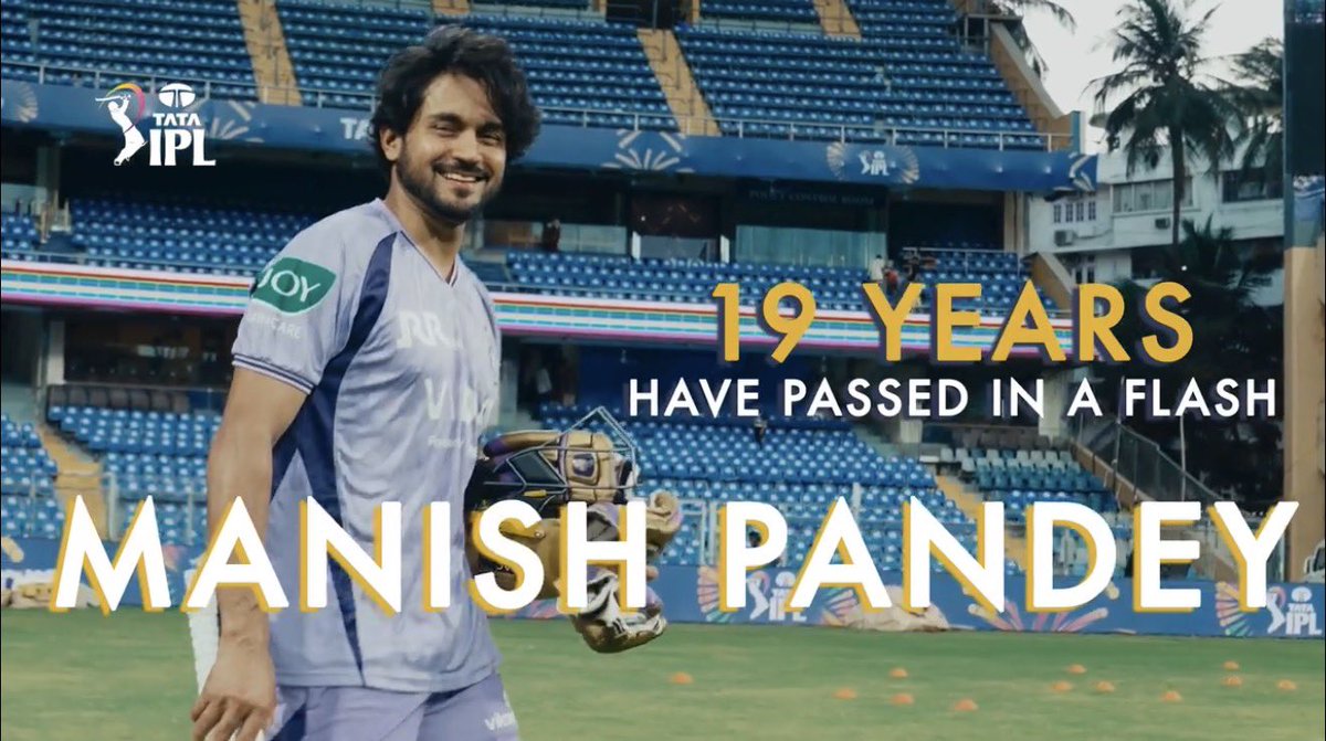 Manish Pandey will be playing his 19th IPL season starting from tonight. 

- He’s the only player after MS Dhoni, Virat Kohli and Rohit Sharma to play all the seasons.