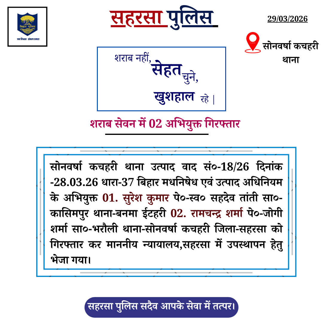 Saharsa Police tweet media