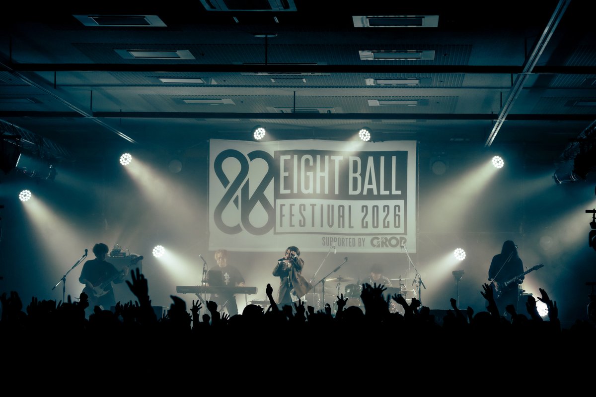 EIGHTBALLFES's tweet photo. 【QUICK REPORT】

EIGHT BALL FESTIVAL 2026
supported by GROP

3月29日(日)17:05〜 STRIPED STAGE
＜syudou＞
@tikandame 

ライブレポートを更新！
【https://t.co/jNG9RGchpP】

photo by MASANORI FUJIKAWA 

#syudou #エイトボールフェス
@YUMEBANCHI_JP https://t.co/fVBjsSqvoG
