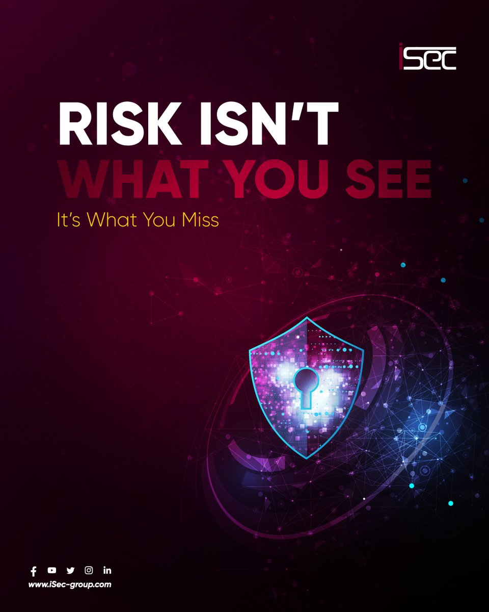 iSec_eg's tweet photo. iSec’s Risk Assessment services identify, evaluate, and prioritize risks across your environment, enabling informed decisions and stronger security posture.

Because visibility is the first step to control.

#iSec #RiskAssessment #CyberRisk #CyberSecurity #InformationSecurity https://t.co/bWczHb1niE