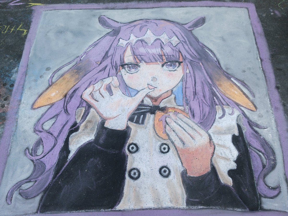 _Nightingale88_'s tweet photo. I drew ina chalk Art :>
#inART #いなート https://t.co/Tp1RPGJFKN